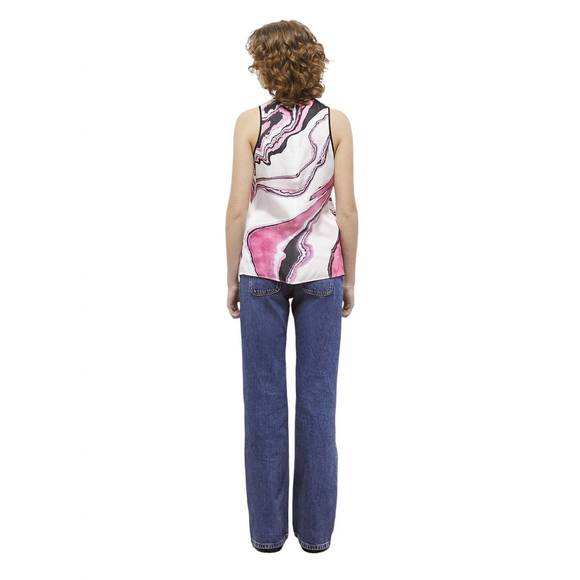 NEW THE KOOPLES print top in white/pink - Picture 3 of 3